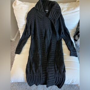 Express Long black cardigan sweater